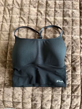 NWOT PINK Victoria's Secret Black Longline Seamless Bralette/Sports Bra